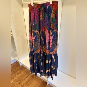 Farm Rio maxi skirt, multi color, size Small